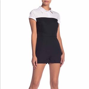 Mixed Media botton down romper